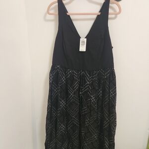 Torrid size 12 black/silver sleeveless dress